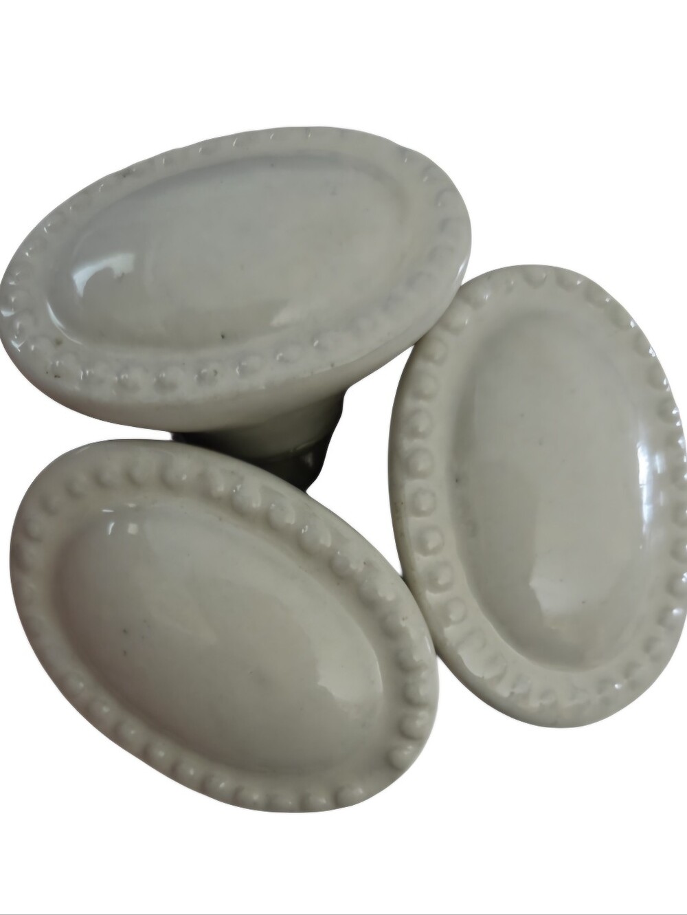 IndianShelf 3 Piece Oval Solid Unique Drawer Handles Dresser Knobs Cabinet Pulls